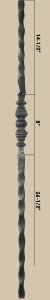 Hammered Flat Knob